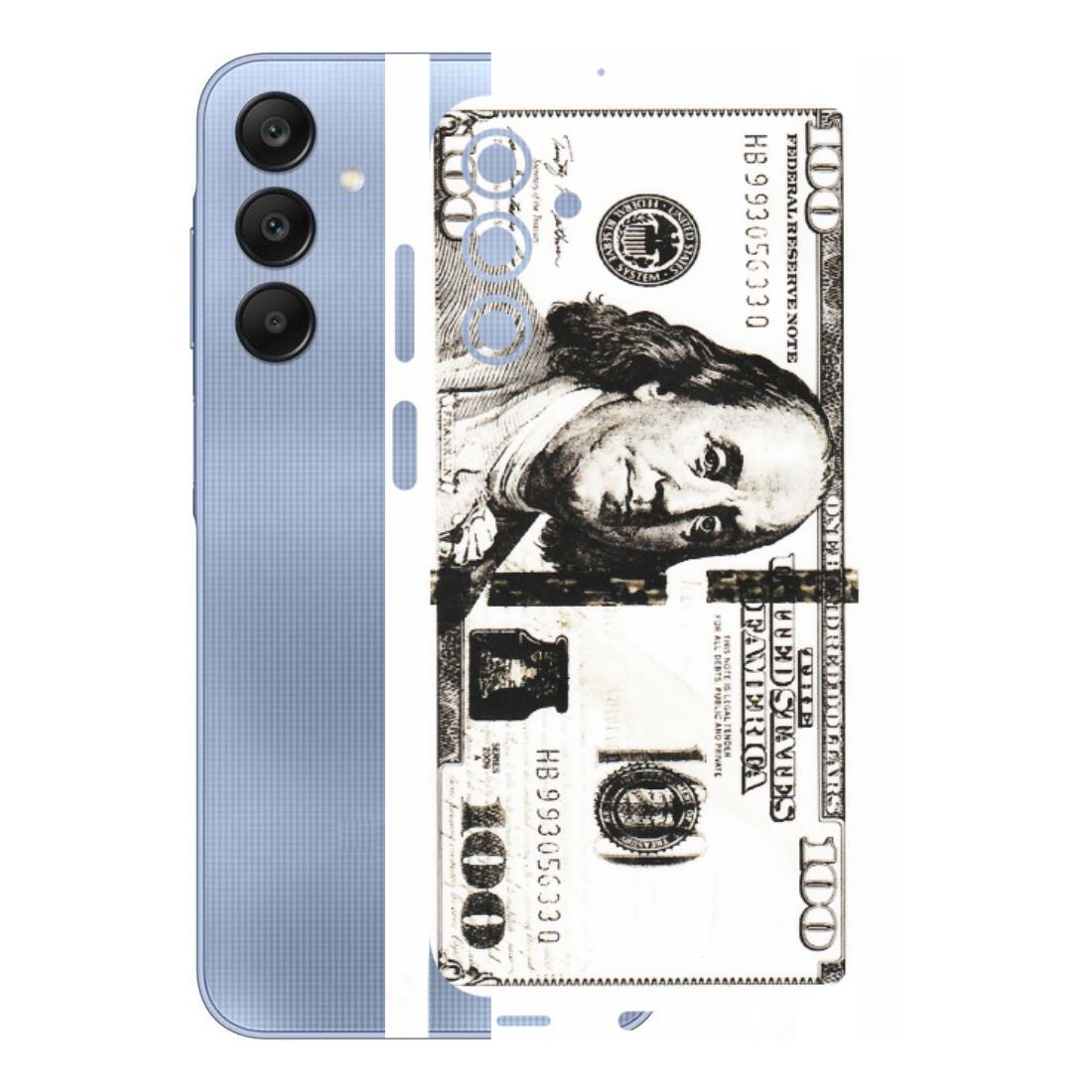 Samsung A/S Series Phone Skins (All Models) - 100 Dollar Currency - Transparent Finish (T-01) Samsung Galaxy A15 (5G)
