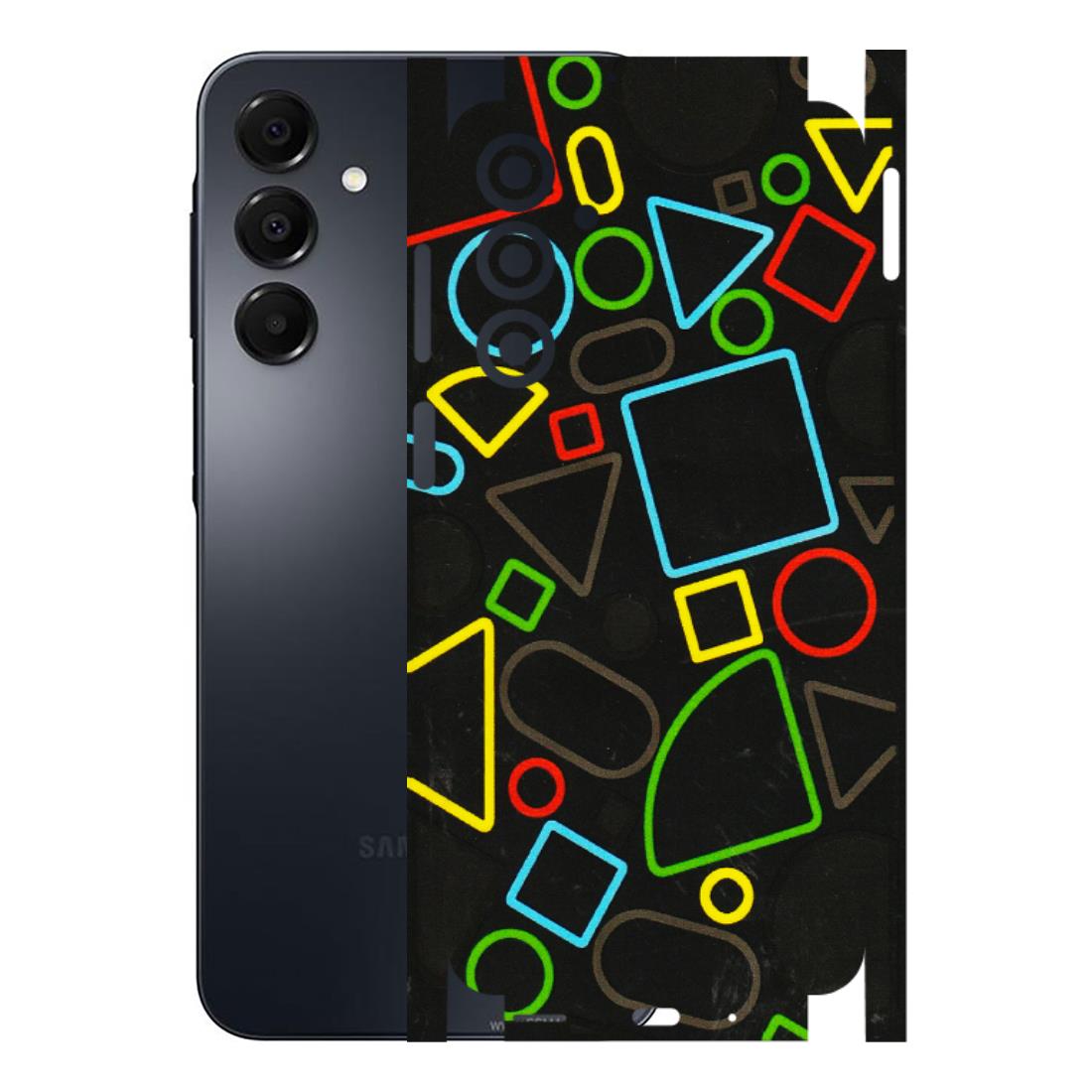 Samsung A/S Series Phone Skins (All Models) - Black Shapes - 3D Embossed Finish (L-131) Samsung Galaxy A16