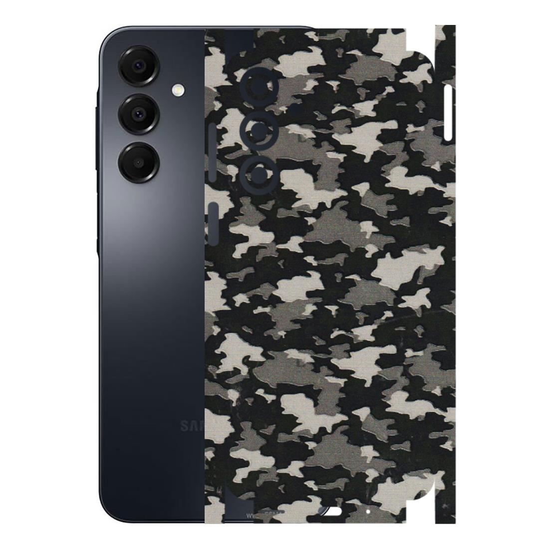 Samsung A/S Series Phone Skins (All Models) - Black/Grey Camoflaunge - 3D Embossed Finish (L-142) Samsung Galaxy A16