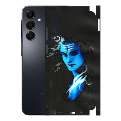 Samsung A/S Series Phone Skins (All Models) - Har Har Mahadev Blue/Black - 3D Embossed Finish (L-185) Samsung Galaxy A16
