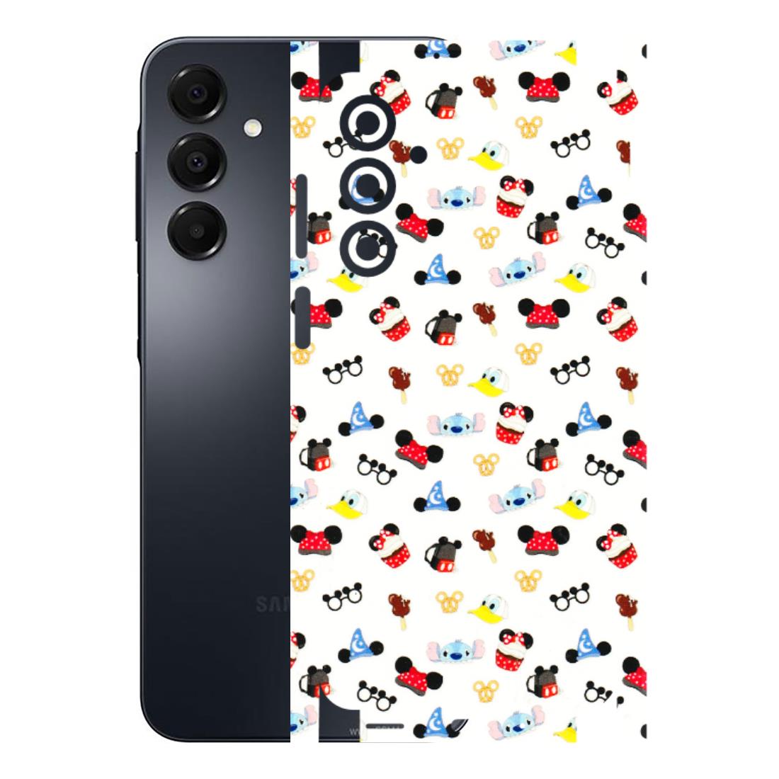 Samsung A/S Series Phone Skins (All Models) - Minnie Mouse & Donald Doodles s - 3D Embossed Finish (L-194) Samsung Galaxy A16