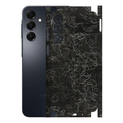 Samsung A/S Series Phone Skins (All Models) - Black map Texture - 3D Embossed Finish (L-201) Samsung Galaxy A16