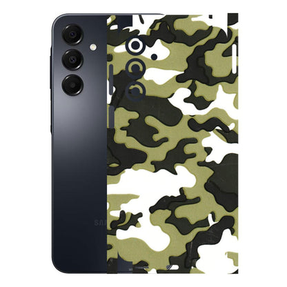 Samsung A/S Series Phone Skins (All Models) - Camouflages White And Green - 3D Embossed Finish (L-243) Samsung Galaxy A16