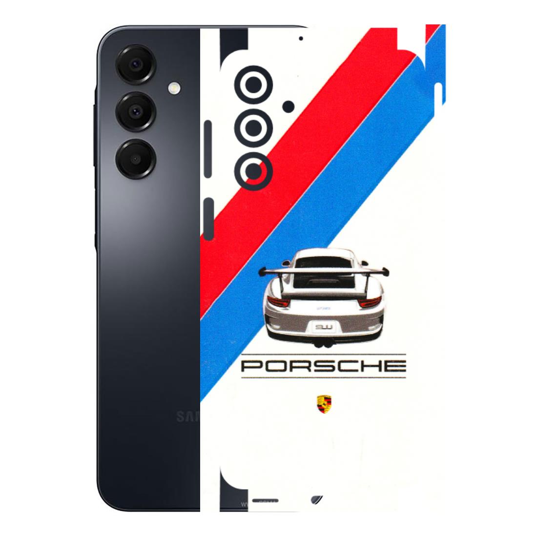 Samsung A/S Series Phone Skins (All Models) - Porche Car Sober Logo - 3D Embossed Finish (L-248) Samsung Galaxy A16
