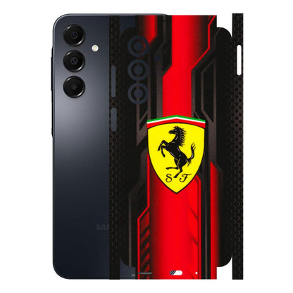 Samsung A/S Series Phone Skins (All Models) - Black Ferrari Logo - 3D Embossed Finish (L-253) Samsung Galaxy A16