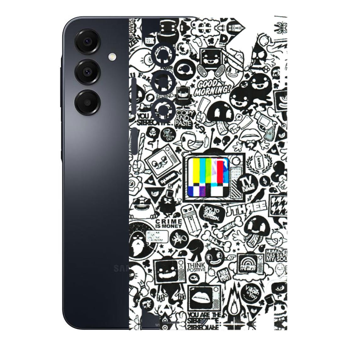 Samsung A/S Series Phone Skins (All Models) - Doodles Positive Art - 3D Embossed Finish (L-263) Samsung Galaxy A16