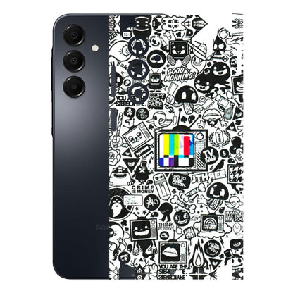 Samsung A/S Series Phone Skins (All Models) - Doodles Positive Art - 3D Embossed Finish (L-263) Samsung Galaxy A16
