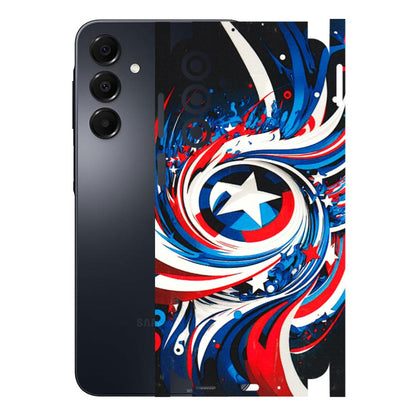 Samsung A/S Series Phone Skins (All Models) - Captain America Logo - 3D Embossed Finish (L-307) Samsung Galaxy A16