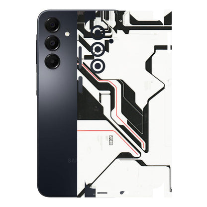 Samsung A/S Series Phone Skins (All Models) - White Techy Logo - 3D Embossed Finish (L-312) Samsung Galaxy A16