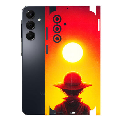 Samsung A/S Series Phone Skins (All Models) - Cool Sunset With Monkey D.Luffy Anime - 3D Embossed Finish (L-329) Samsung Galaxy A16