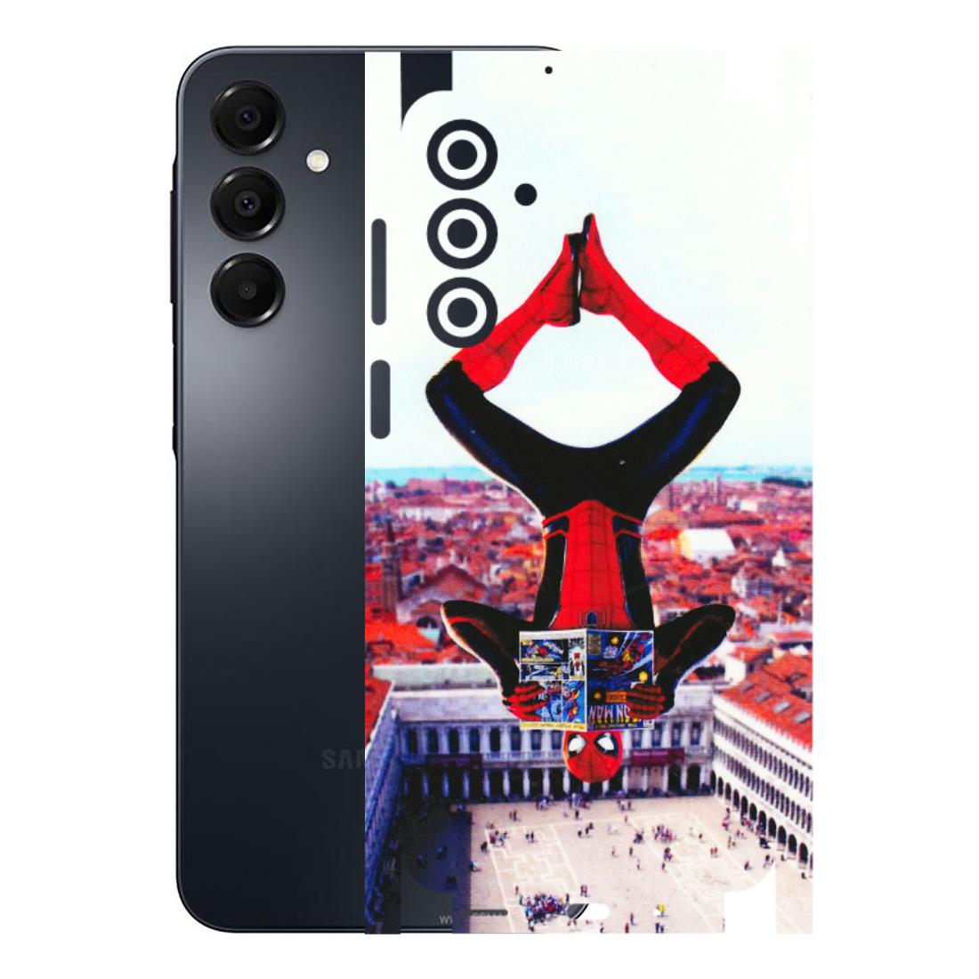 Samsung A/S Series Phone Skins (All Models) - Spiderman Hanging - 3D Embossed Finish (L-53) Samsung Galaxy A16