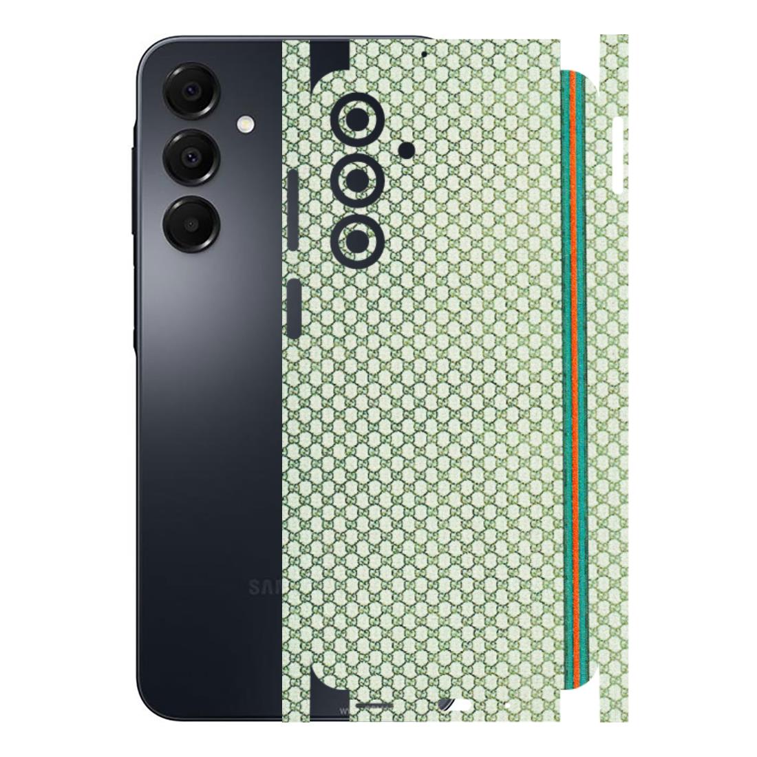 Samsung A/S Series Phone Skins (All Models) - Gucci Fabric Pattern - 3D Embossed Finish (L-73) Samsung Galaxy A16