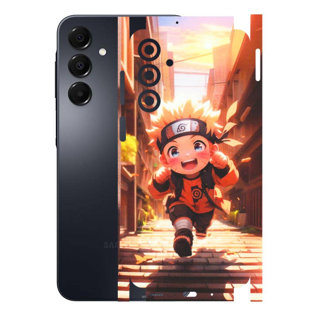 Samsung A/S Series Phone Skins (All Models) - Naruto Cute Toon Running - Matte Finish (M-04) Samsung Galaxy A16