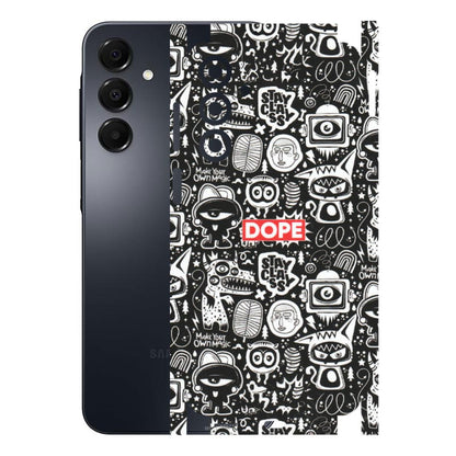 Samsung A/S Series Phone Skins (All Models) - Dope Stay Classy Black Doodles - Matte Finish (M-126) Samsung Galaxy A16