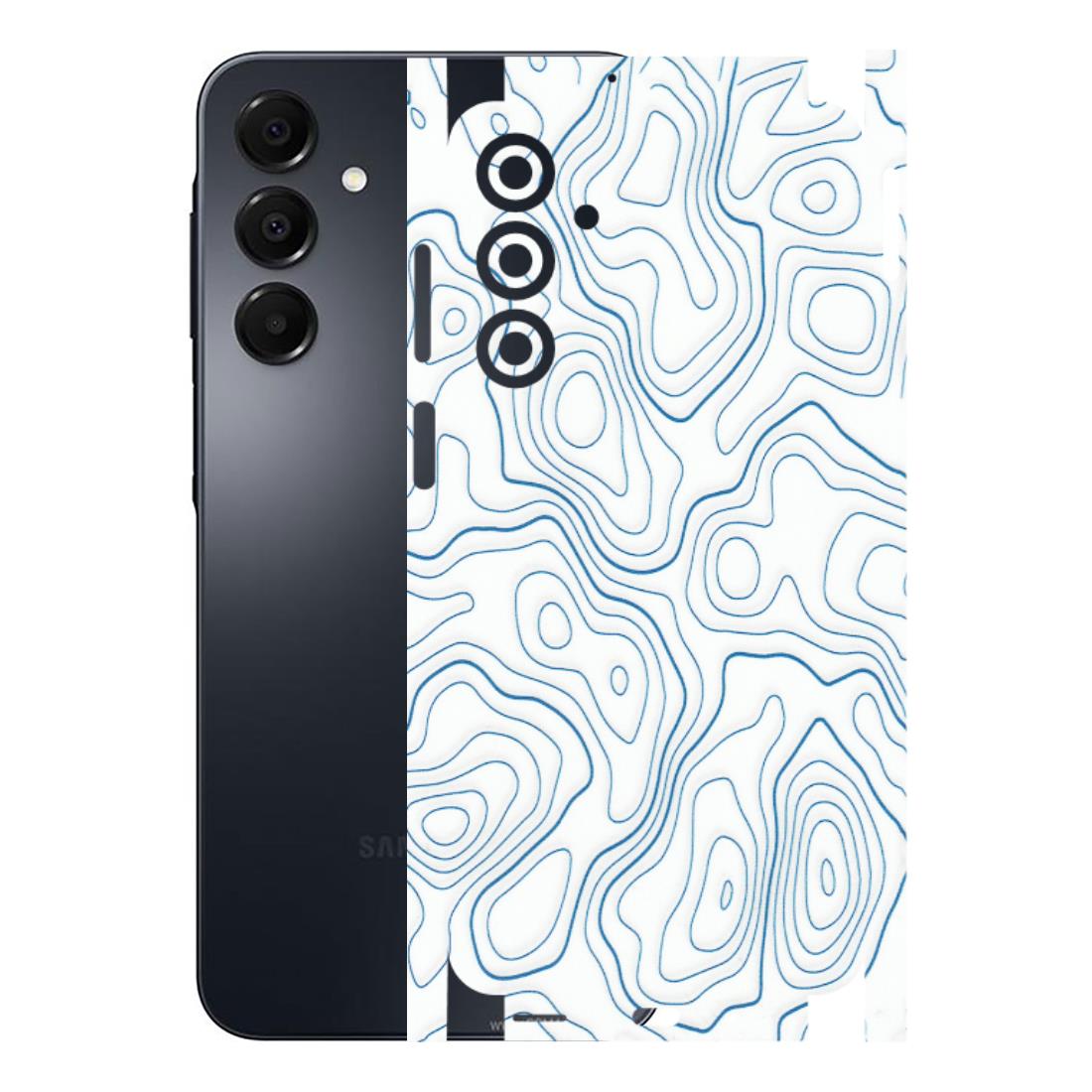 Samsung A/S Series Phone Skins (All Models) - Blue And White Swirls - Matte Finish (M-139) Samsung Galaxy A16