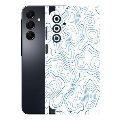 Samsung A/S Series Phone Skins (All Models) - Blue And White Swirls - Matte Finish (M-139) Samsung Galaxy A16