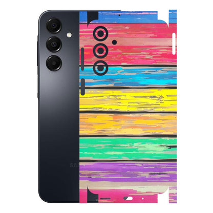 Samsung A/S Series Phone Skins (All Models) - Multi Colour Wooden Wall - Matte Finish (M-96) Samsung Galaxy A16