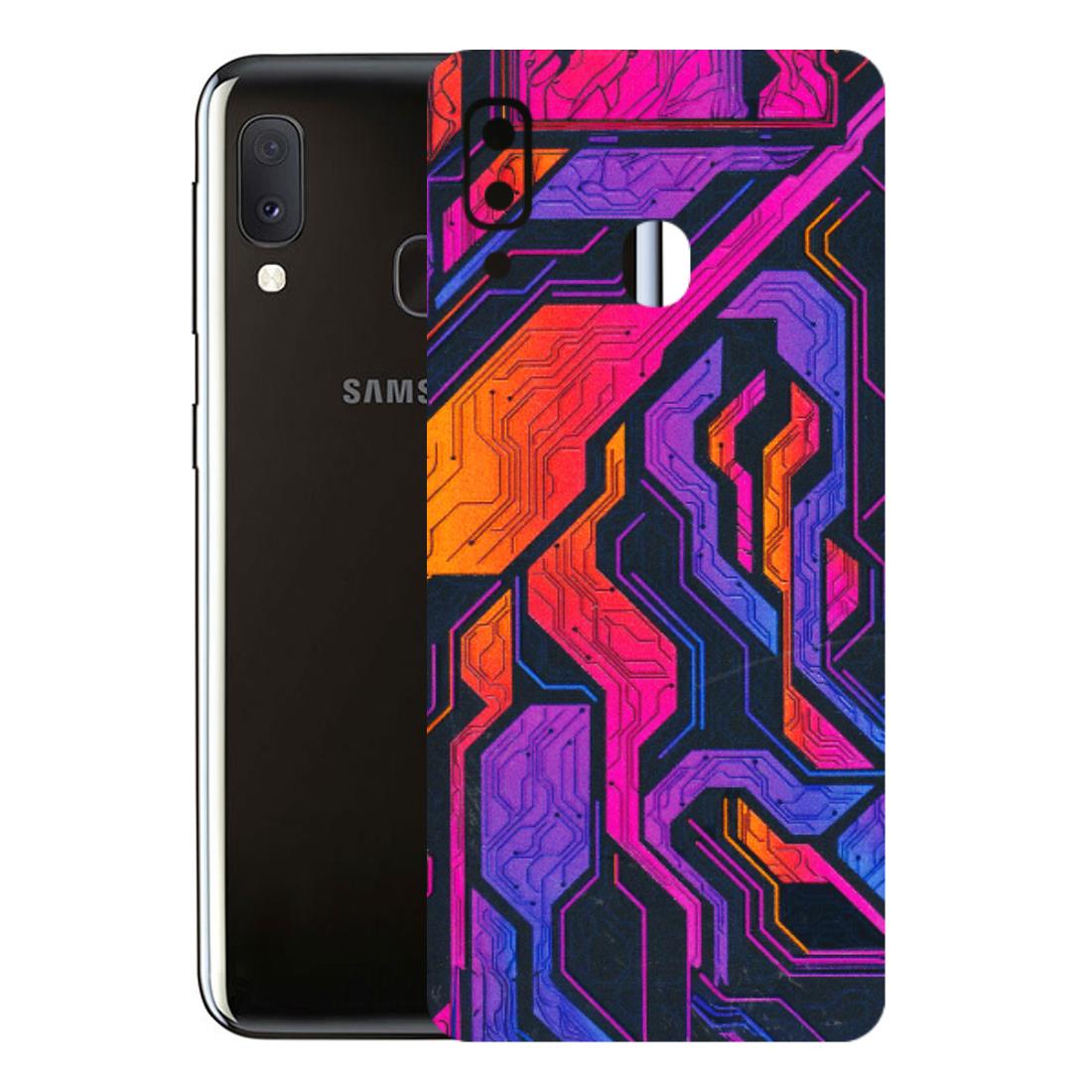 Samsung A/S Series Phone Skins (All Models) - Tech Circuits Futuristic - 3D Embossed Finish (L-07) Samsung Galaxy A20E