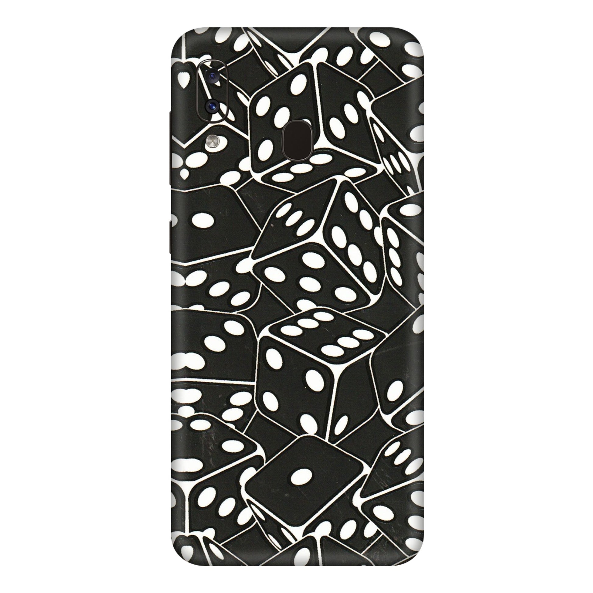 Samsung A/S Series Phone Skins (All Models) - Big Black Dices - 3D Embossed Finish (L-106) Samsung Galaxy A20E