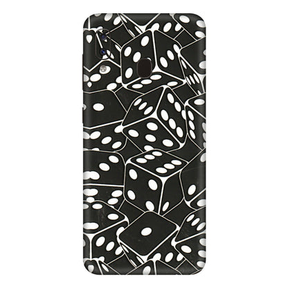 Samsung A/S Series Phone Skins (All Models) - Big Black Dices - 3D Embossed Finish (L-106) Samsung Galaxy A20E