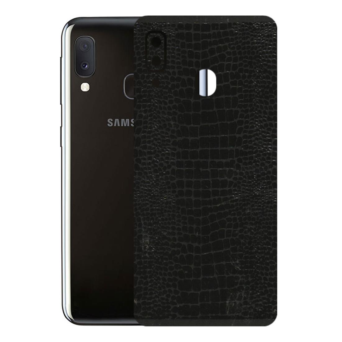 Samsung A/S Series Phone Skins (All Models) - Snake Leather Black - 3D Embossed Finish (L-107) Samsung Galaxy A20E