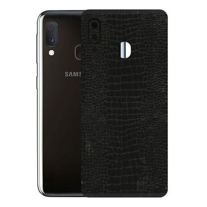 Samsung A/S Series Phone Skins (All Models) - Snake Leather Black - 3D Embossed Finish (L-107) Samsung Galaxy A20E