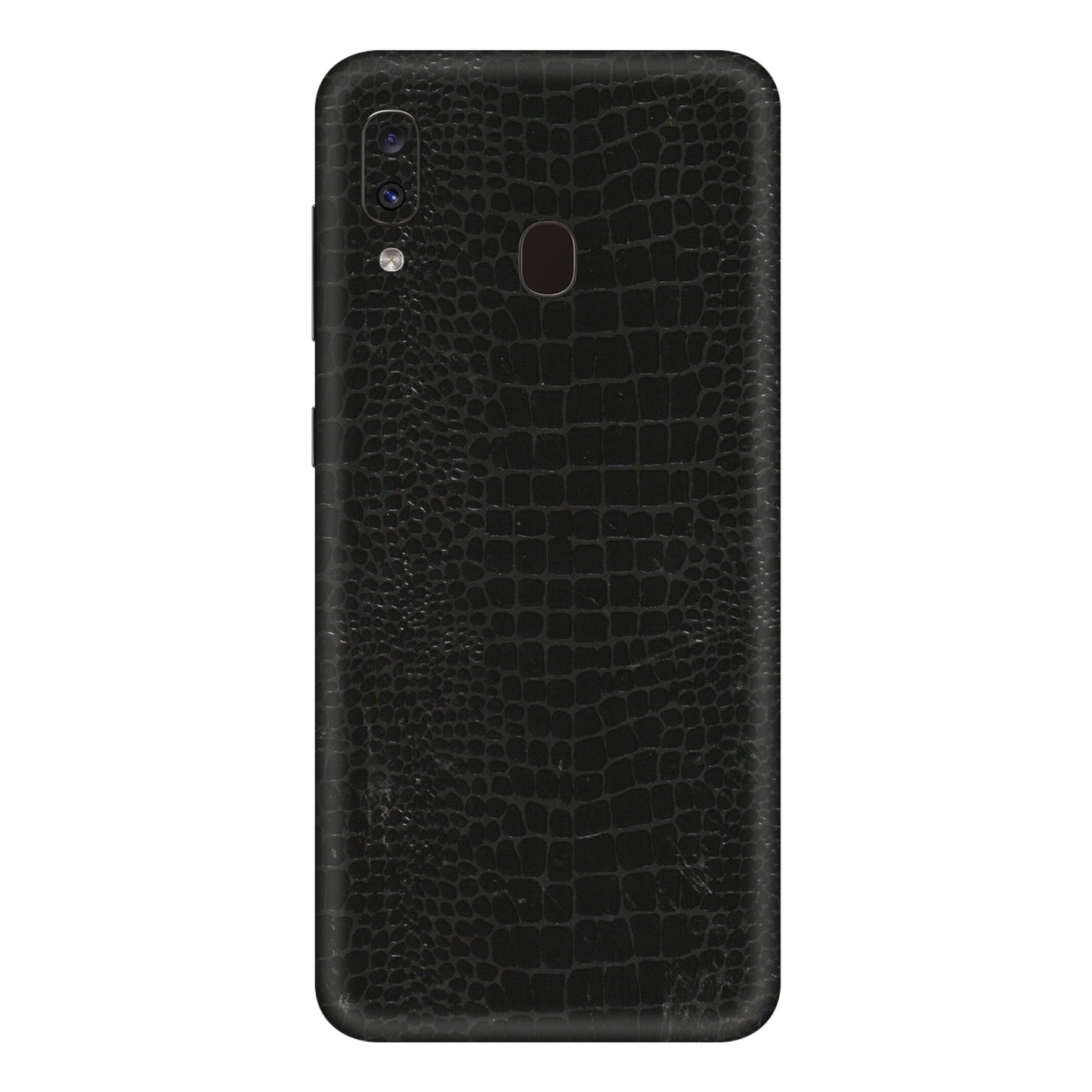 Samsung A/S Series Phone Skins (All Models) - Snake Leather Black - 3D Embossed Finish (L-107) Samsung Galaxy A20E