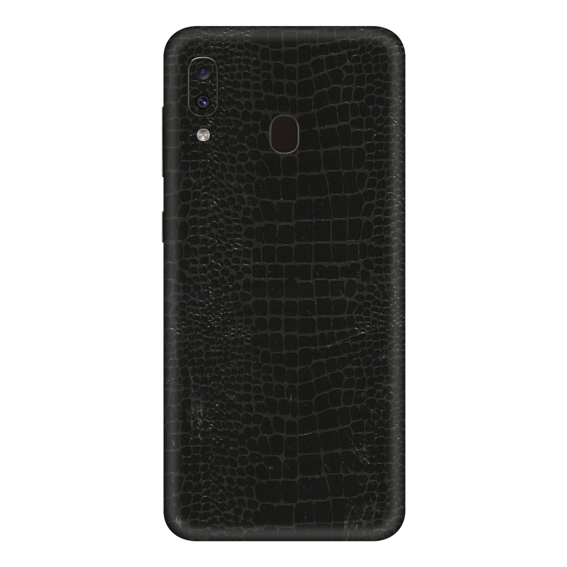 Samsung A/S Series Phone Skins (All Models) - Snake Leather Black - 3D Embossed Finish (L-107) Samsung Galaxy A20E