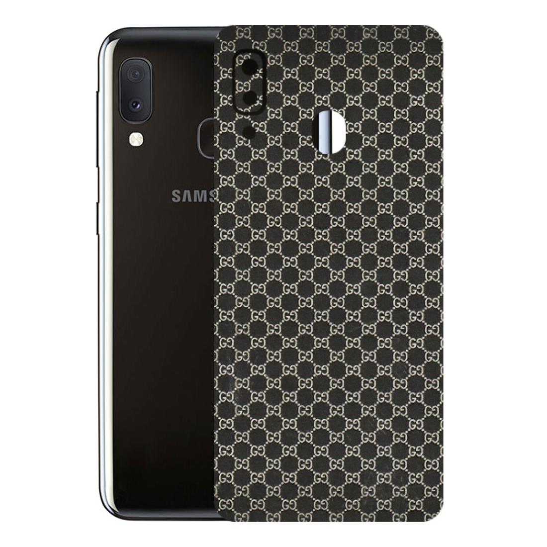 Samsung A/S Series Phone Skins (All Models) - Black G Print - 3D Embossed Finish (L-109) Samsung Galaxy A20E