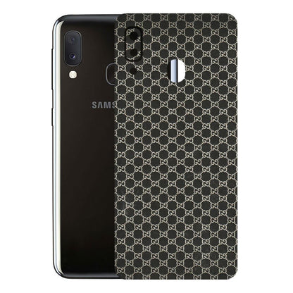 Samsung A/S Series Phone Skins (All Models) - Black G Print - 3D Embossed Finish (L-109) Samsung Galaxy A20E