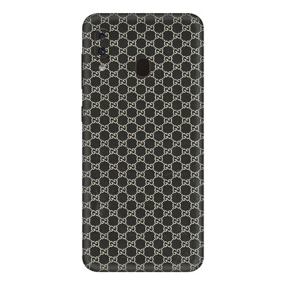 Samsung A/S Series Phone Skins (All Models) - Black G Print - 3D Embossed Finish (L-109) Samsung Galaxy A20E