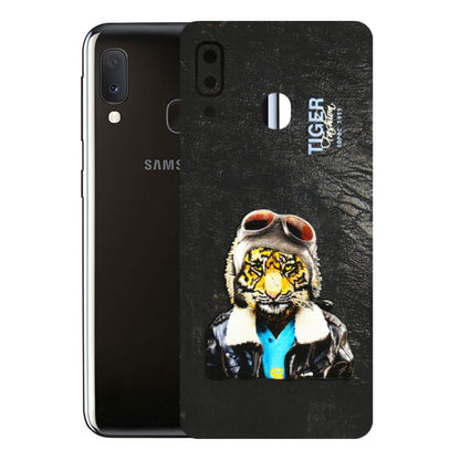 Samsung A/S Series Phone Skins (All Models) - Rider Tiger - 3D Embossed Finish (L-113) Samsung Galaxy A20E