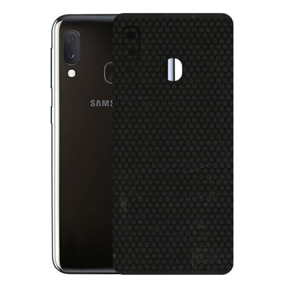 Samsung A/S Series Phone Skins (All Models) - Black honeycomb - 3D Embossed Finish (L-114) Samsung Galaxy A20E