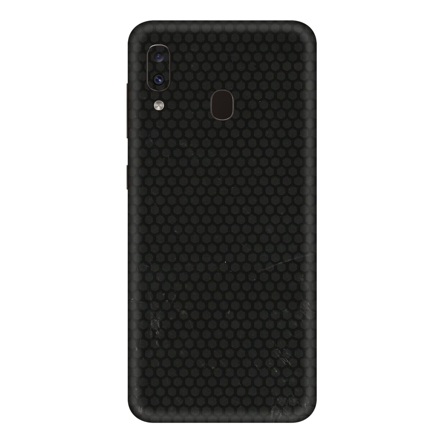 Samsung A/S Series Phone Skins (All Models) - Black honeycomb - 3D Embossed Finish (L-114) Samsung Galaxy A20E