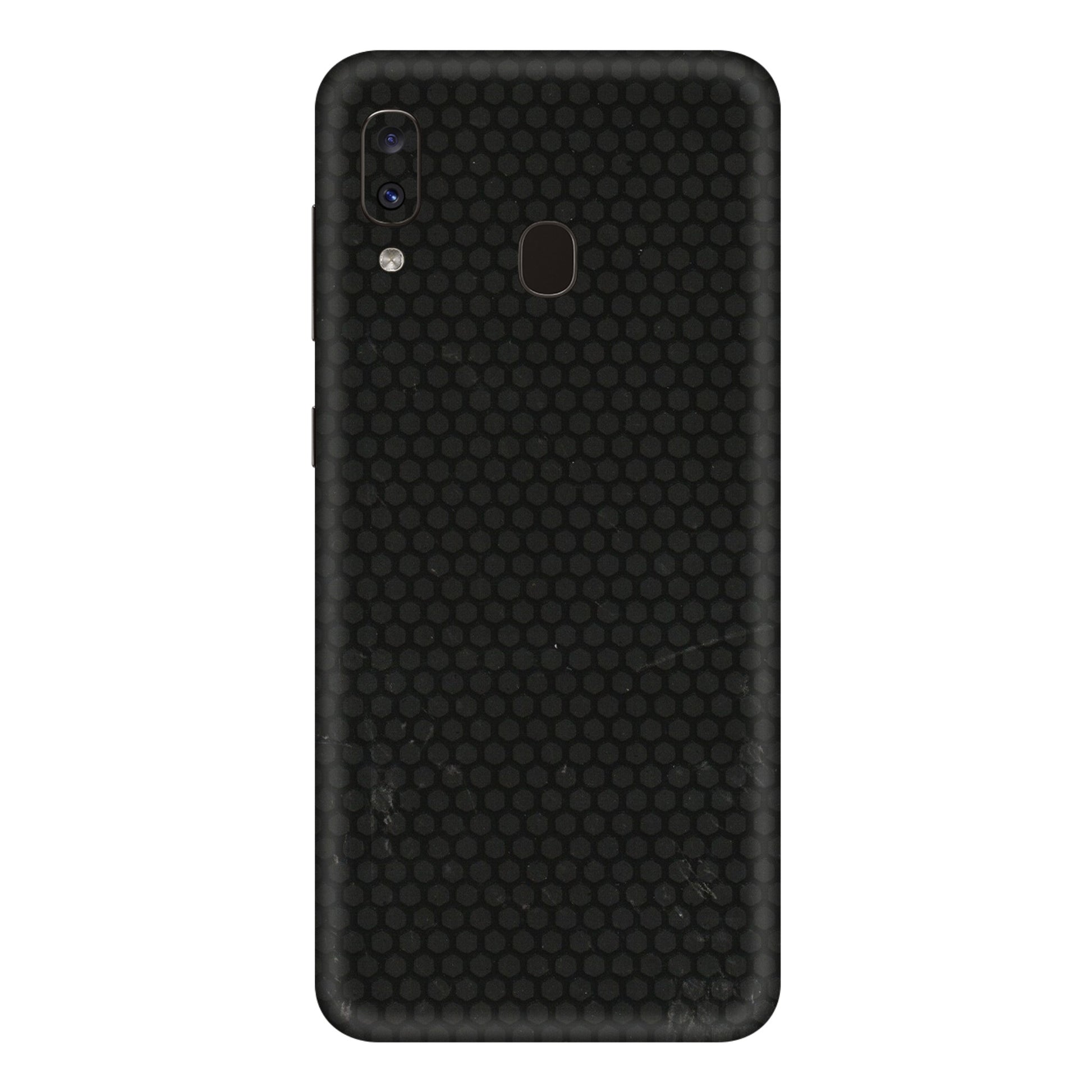 Samsung A/S Series Phone Skins (All Models) - Black honeycomb - 3D Embossed Finish (L-114) Samsung Galaxy A20E