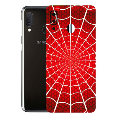 Samsung A/S Series Phone Skins (All Models) - Classic Spidey Web - 3D Embossed Finish (L-115) Samsung Galaxy A20E