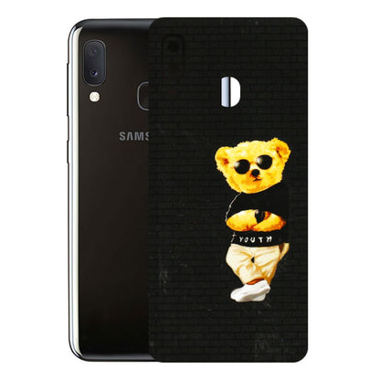 Samsung A/S Series Phone Skins (All Models) - Classy Teddy Bear - 3D Embossed Finish (L-116) Samsung Galaxy A20E