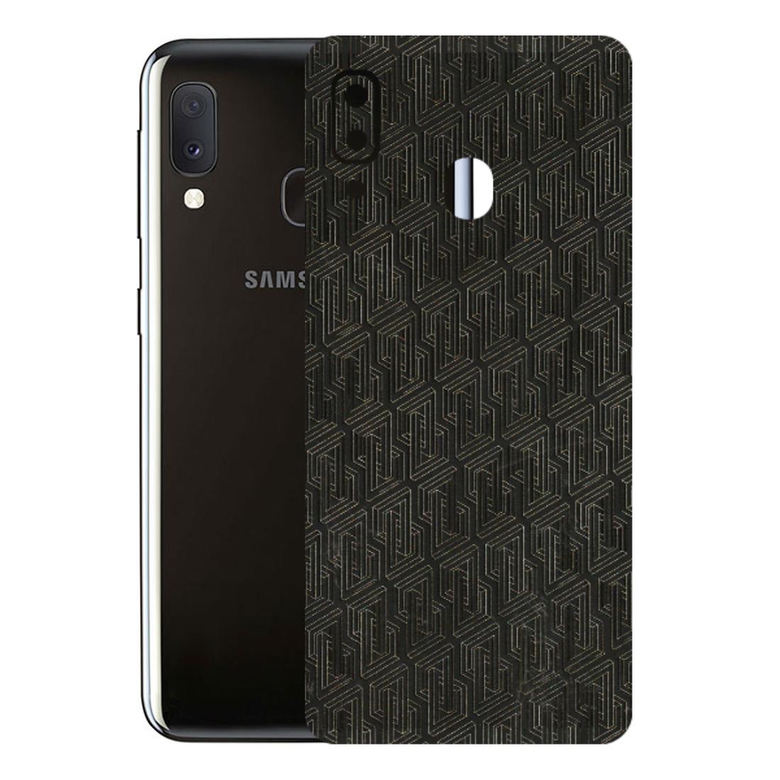Samsung A/S Series Phone Skins (All Models) - Black Abstract Pattern - 3D Embossed Finish (L-117) Samsung Galaxy A20E