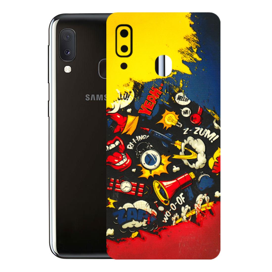 Samsung A/S Series Phone Skins (All Models) - Pacific Doodle Art - 3D Embossed Finish (L-120) Samsung Galaxy A20E