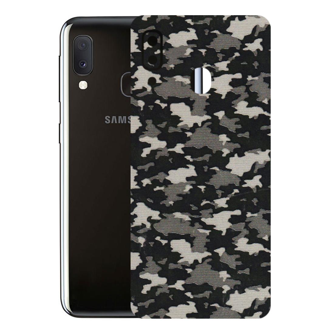Samsung A/S Series Phone Skins (All Models) - Black/Grey Camoflaunge - 3D Embossed Finish (L-142) Samsung Galaxy A20E