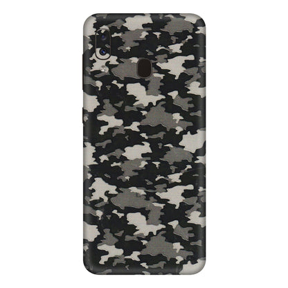 Samsung A/S Series Phone Skins (All Models) - Black/Grey Camoflaunge - 3D Embossed Finish (L-142) Samsung Galaxy A20E