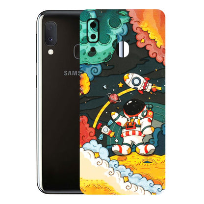 Samsung A/S Series Phone Skins (All Models) - Astronauts & Spaceship - 3D Embossed Finish (L-145) Samsung Galaxy A20E