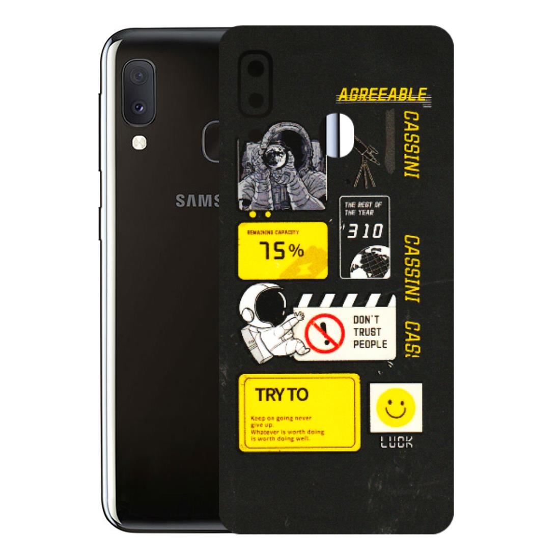 Samsung A/S Series Phone Skins (All Models) - Black Cassini - 3D Embossed Finish (L-161) Samsung Galaxy A20E