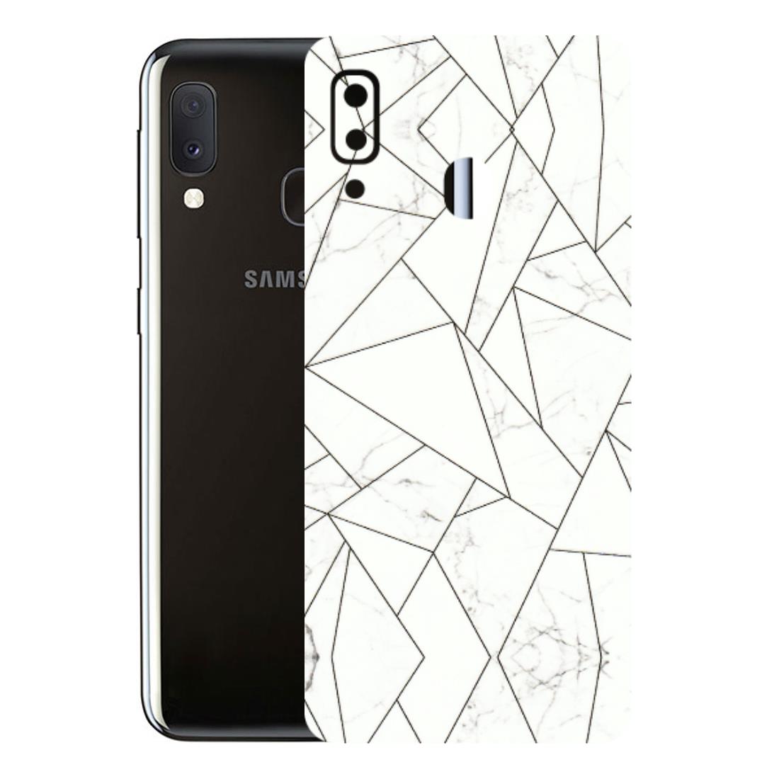 Samsung A/S Series Phone Skins (All Models) - Luxury White Marble Effect - 3D Embossed Finish (L-168) Samsung Galaxy A20E