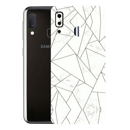 Samsung A/S Series Phone Skins (All Models) - Luxury White Marble Effect - 3D Embossed Finish (L-168) Samsung Galaxy A20E