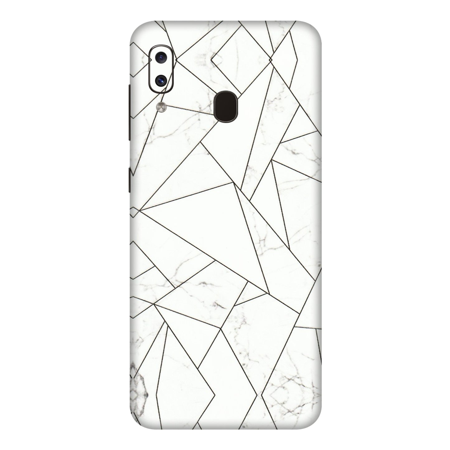 Samsung A/S Series Phone Skins (All Models) - Luxury White Marble Effect - 3D Embossed Finish (L-168) Samsung Galaxy A20E