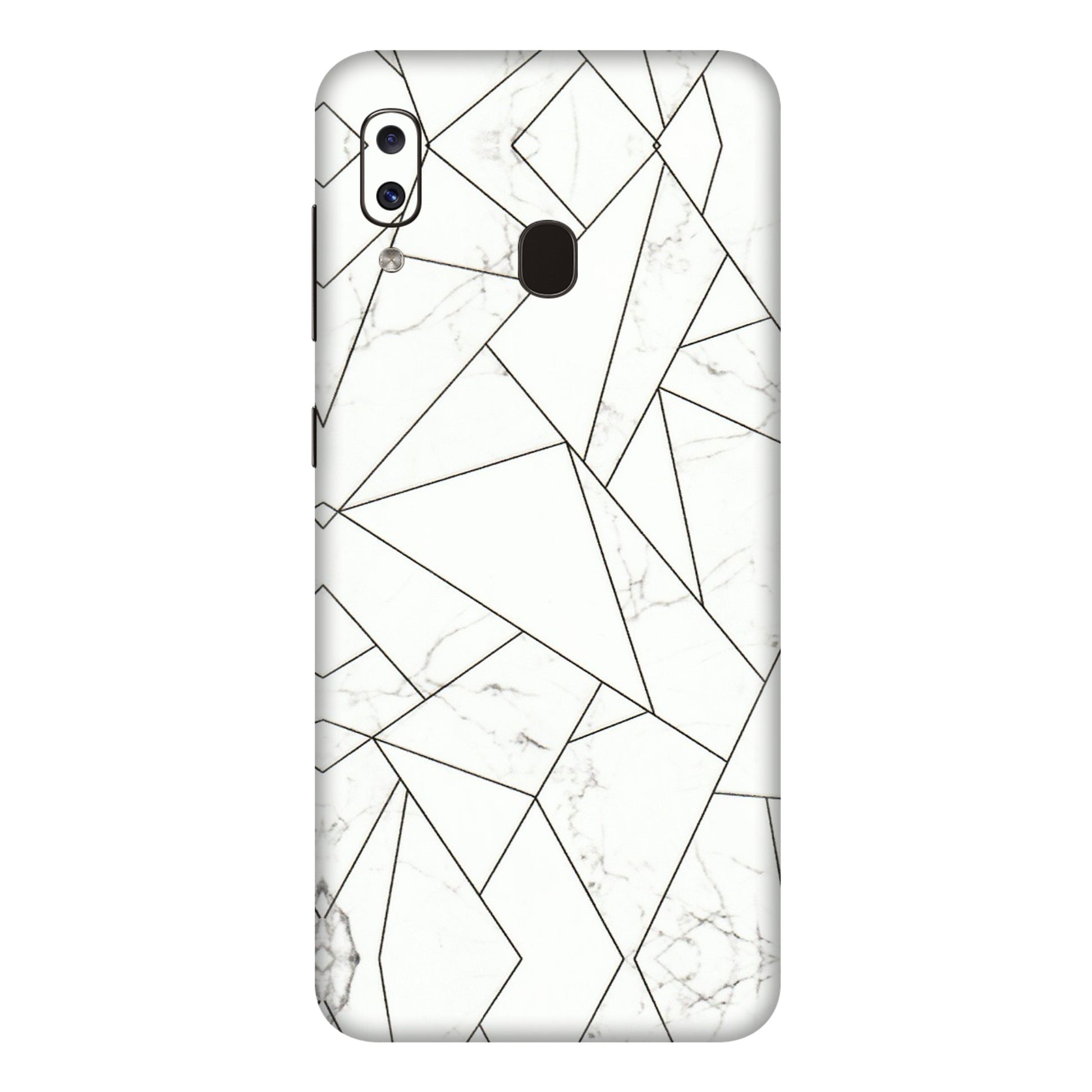 Samsung A/S Series Phone Skins (All Models) - Luxury White Marble Effect - 3D Embossed Finish (L-168) Samsung Galaxy A20E