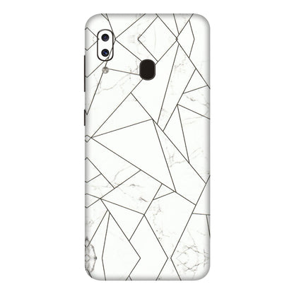 Samsung A/S Series Phone Skins (All Models) - Luxury White Marble Effect - 3D Embossed Finish (L-168) Samsung Galaxy A20E