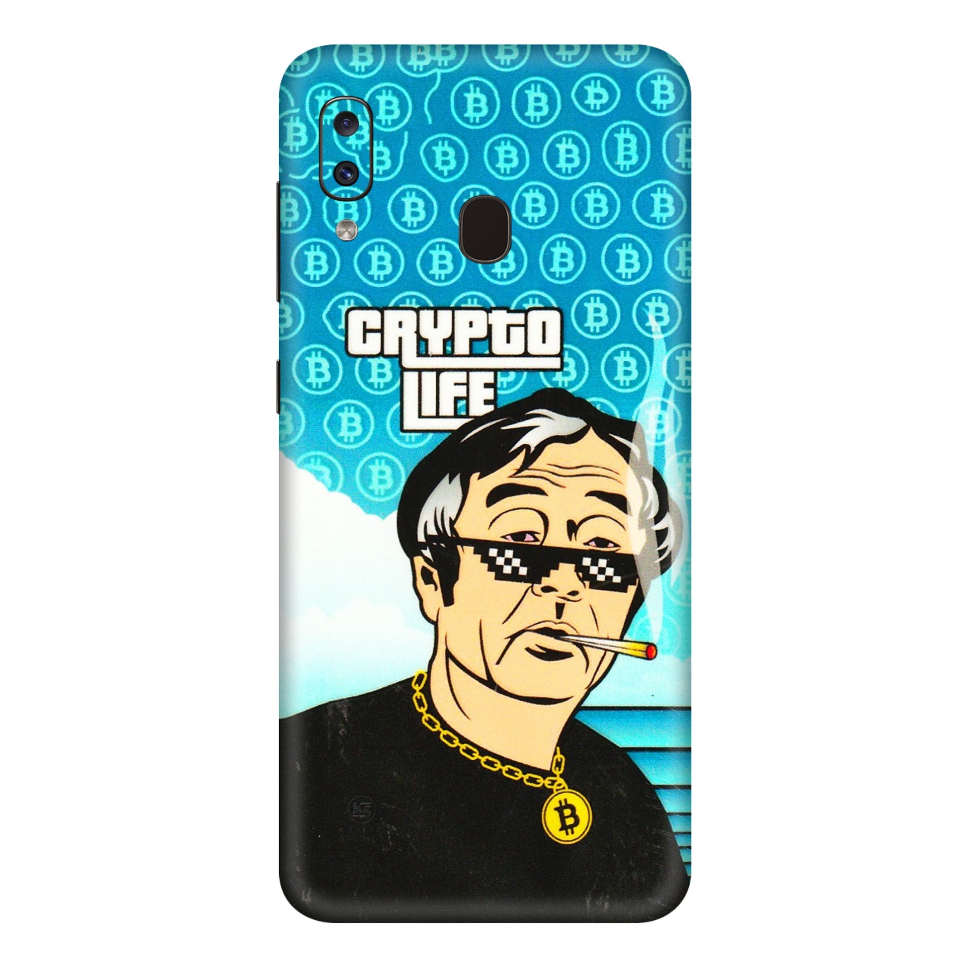 Samsung A/S Series Phone Skins (All Models) - Crypto Thug Life - 3D Embossed Finish (L-179) Samsung Galaxy A20E