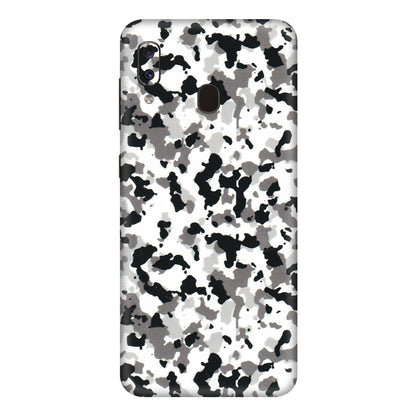 Samsung A/S Series Phone Skins (All Models) - White Black Camouflage - 3D Embossed Finish (L-18) Samsung Galaxy A20E